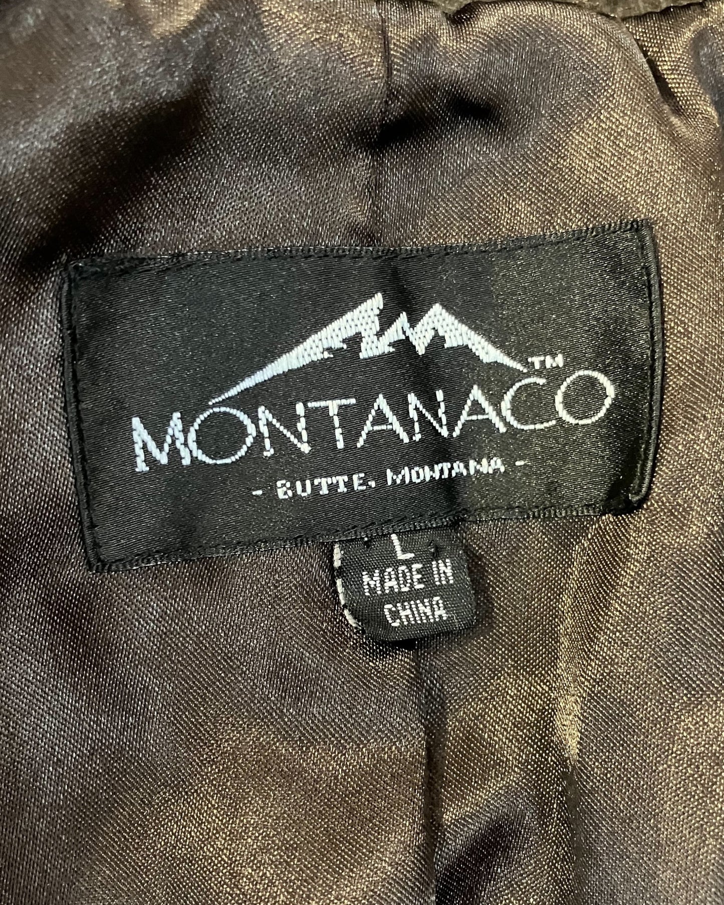 Vintage Montana Co. Leather Tassel Jacket With Rhinestone