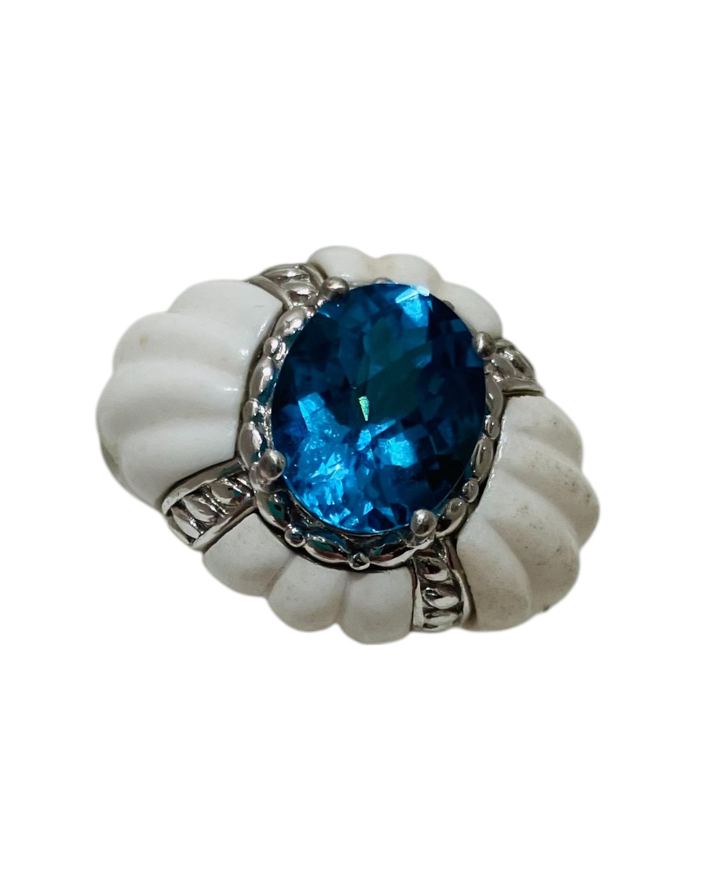 Vintage “Art Deco” style Topaz and Sterling 925 Ring