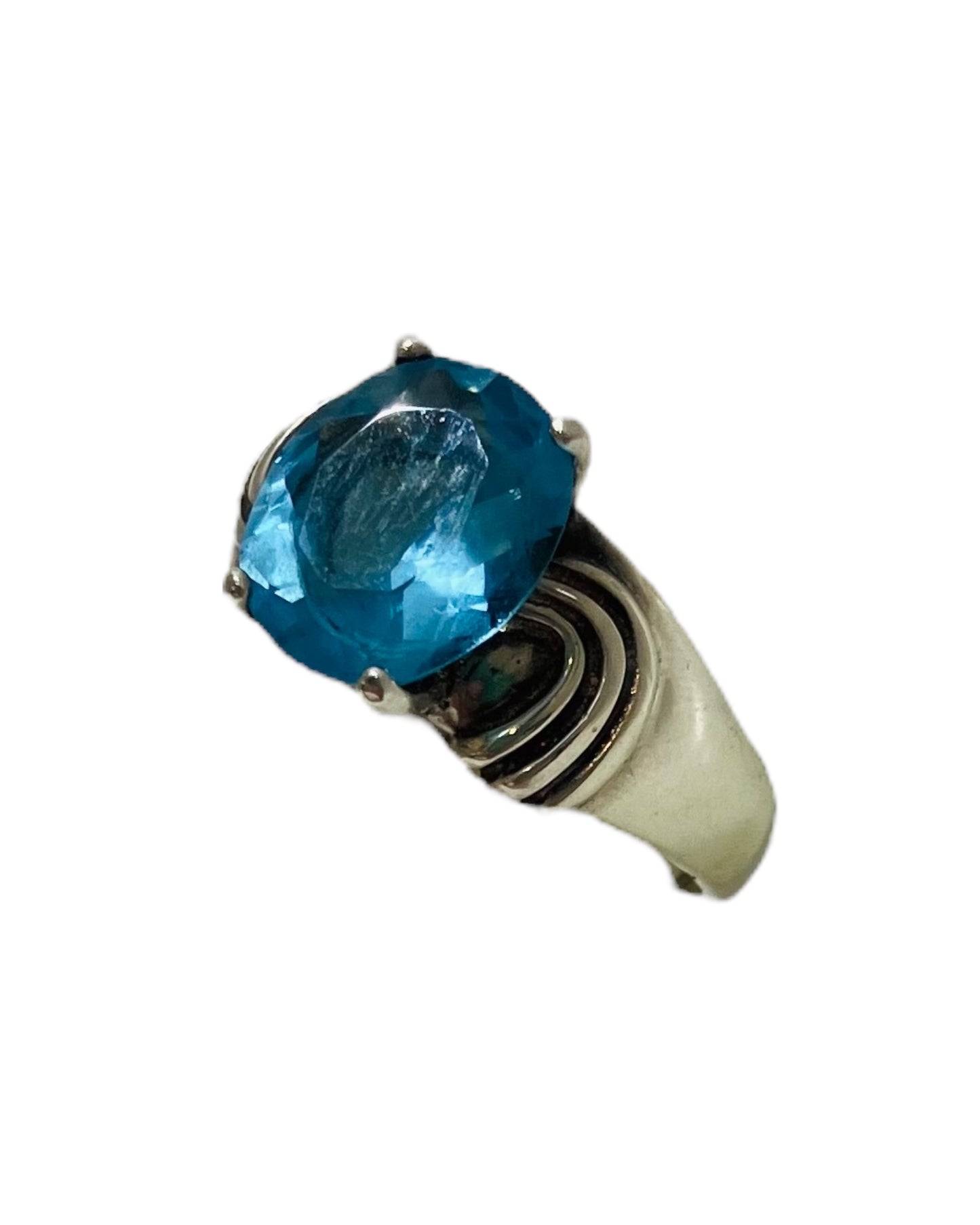 Vintage Blue Topaz Sterling Ring
