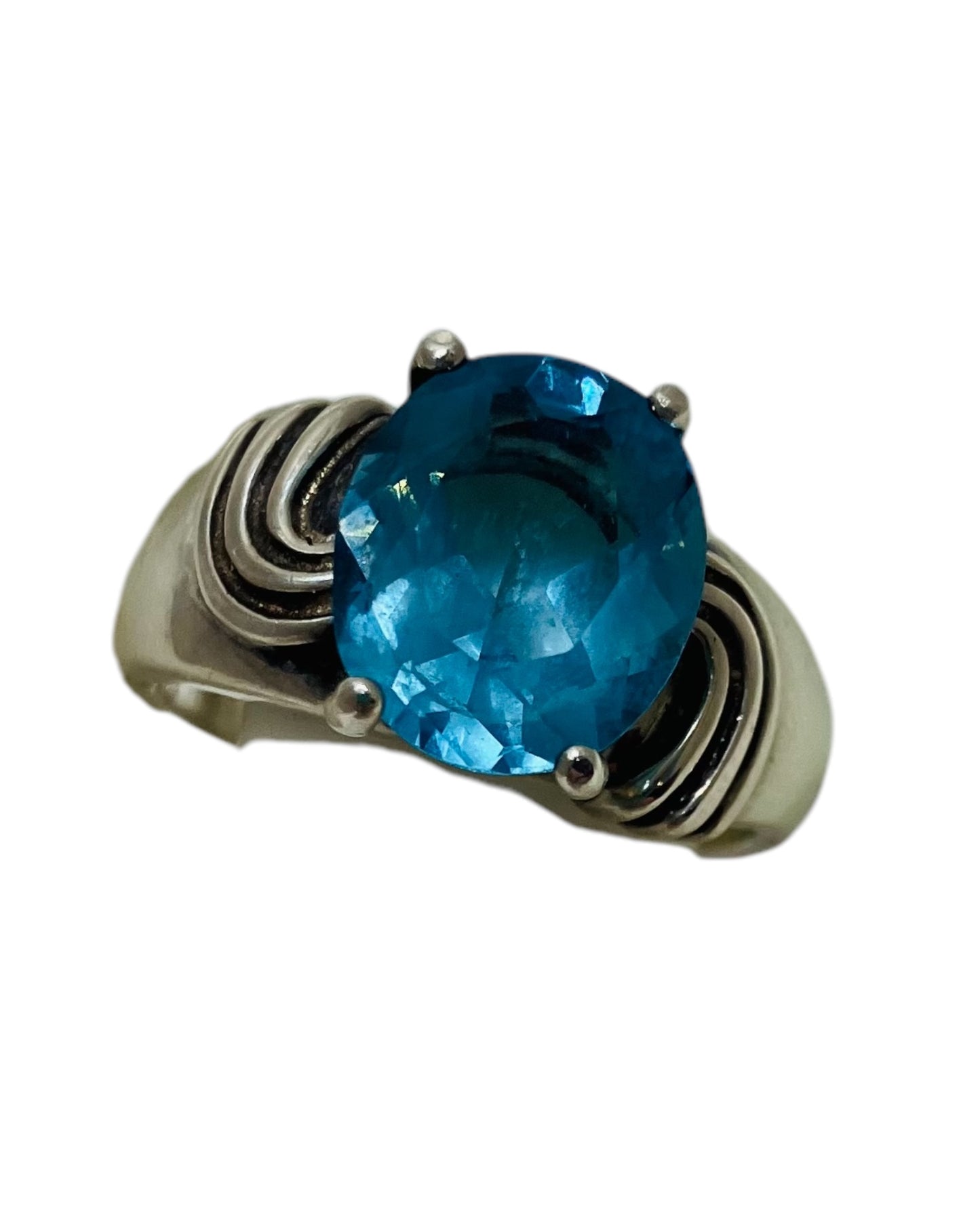 Vintage Blue Topaz Sterling Ring
