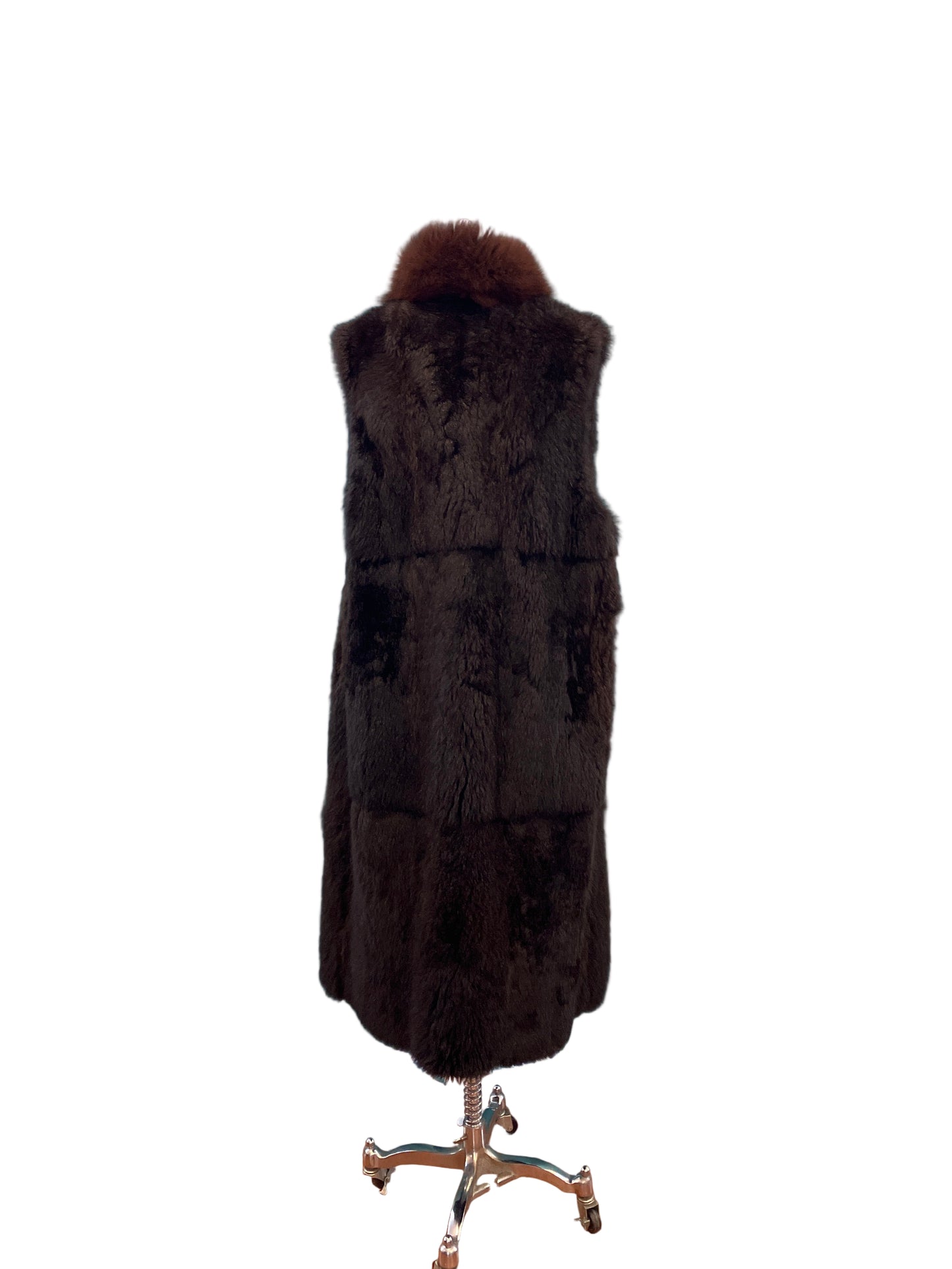 Vintage Genuine Beaver Fur Long Vest