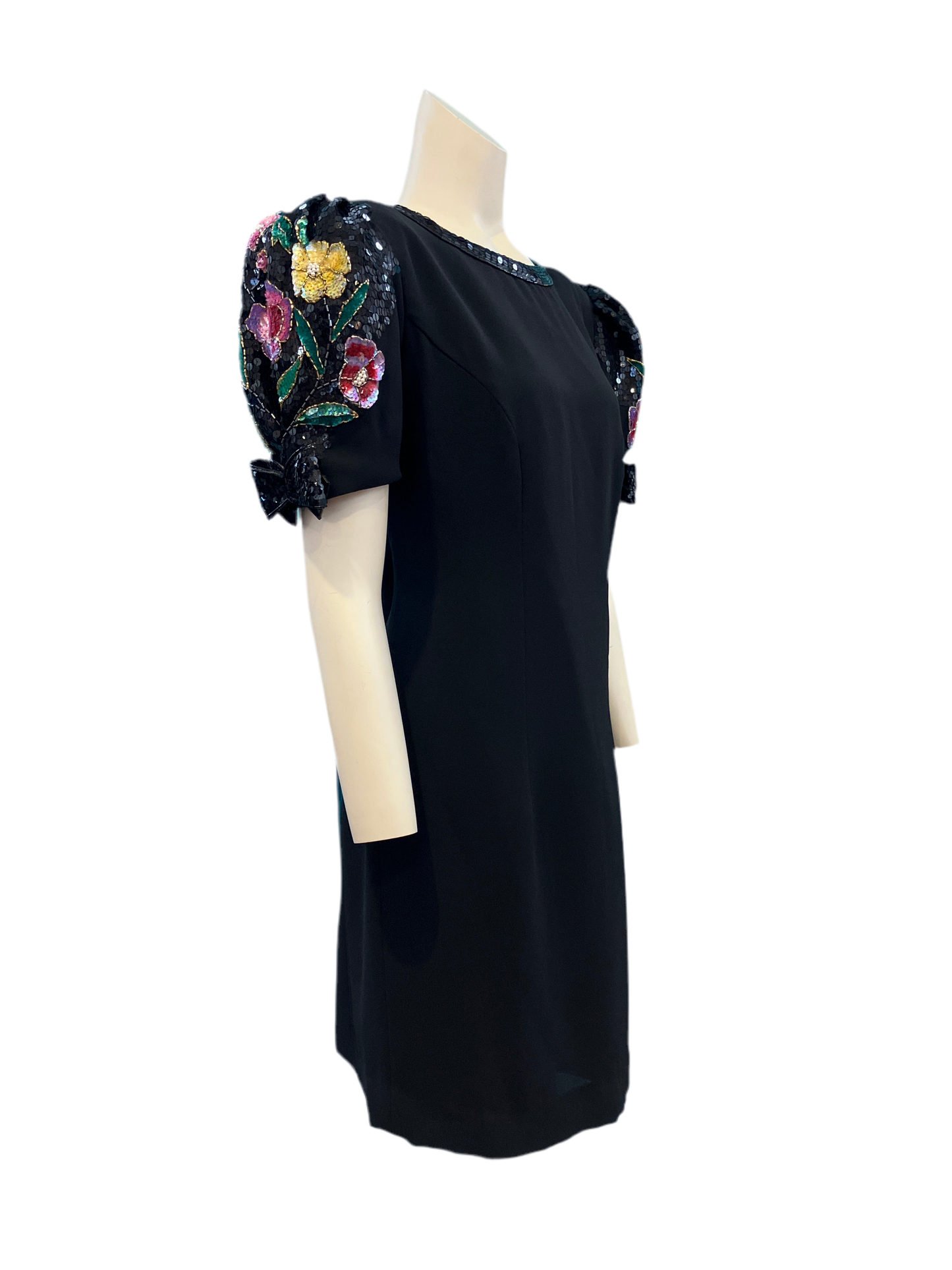 Vintage Jack Bryan (L. Magnin) Puffed Sleeve Cocktail Dress