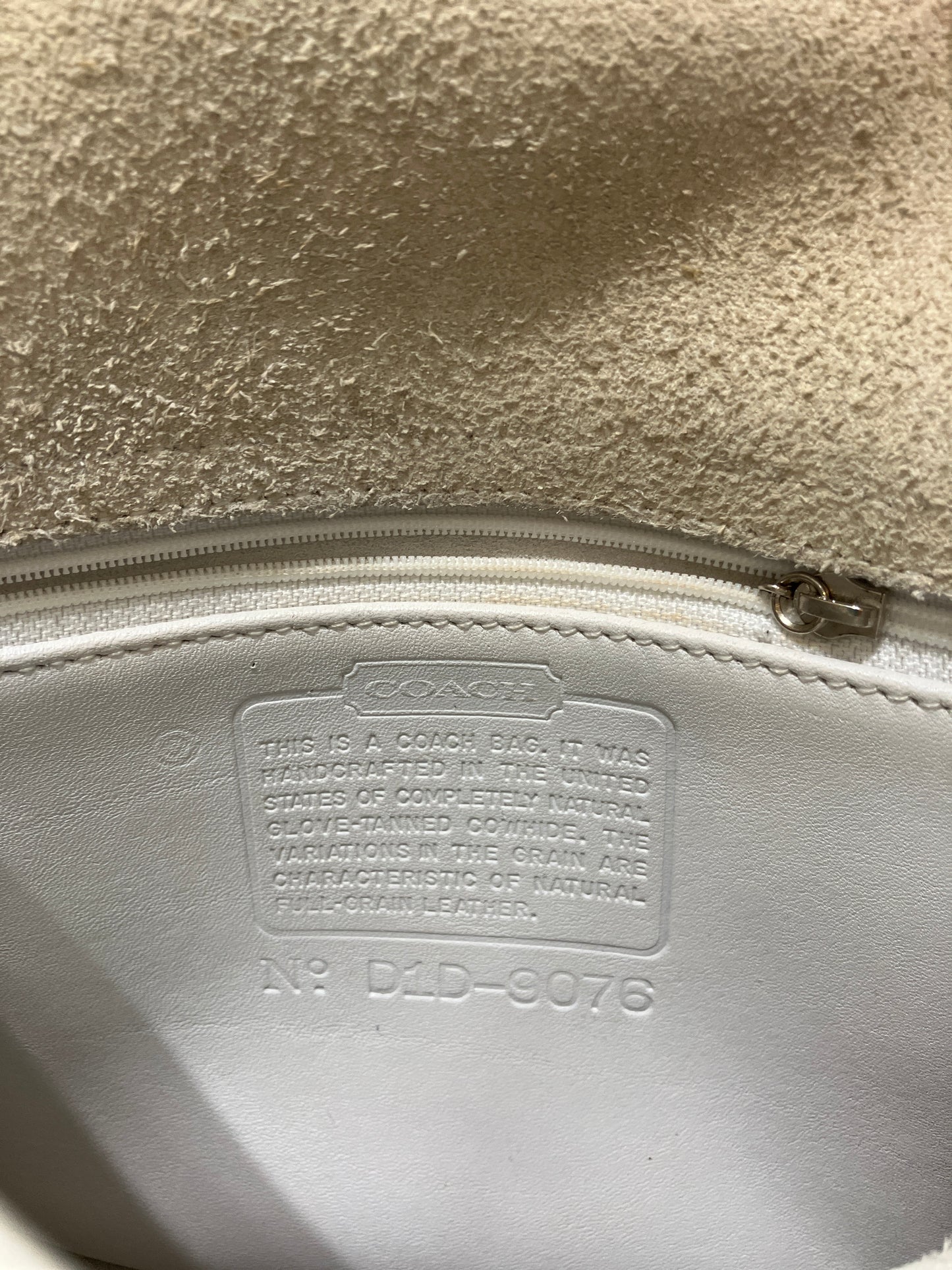 Vintage COACH Companion White Leather Crossbody Bag