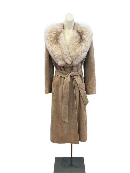 Vintage Lillie Rubin Regency Cashmere Coat with Genuine Fox Collar