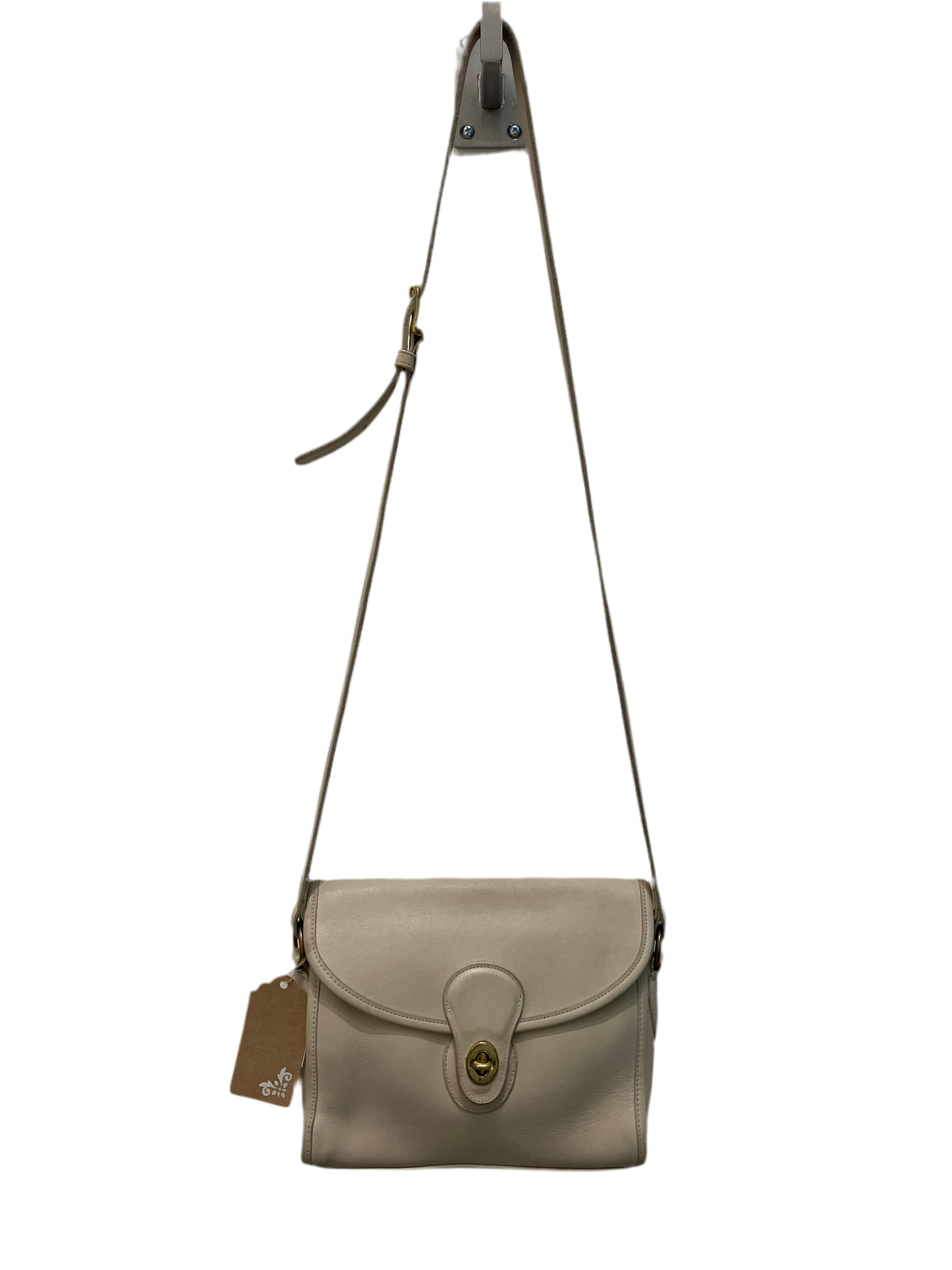 Vintage COACH Devon Beige Leather Crossbody