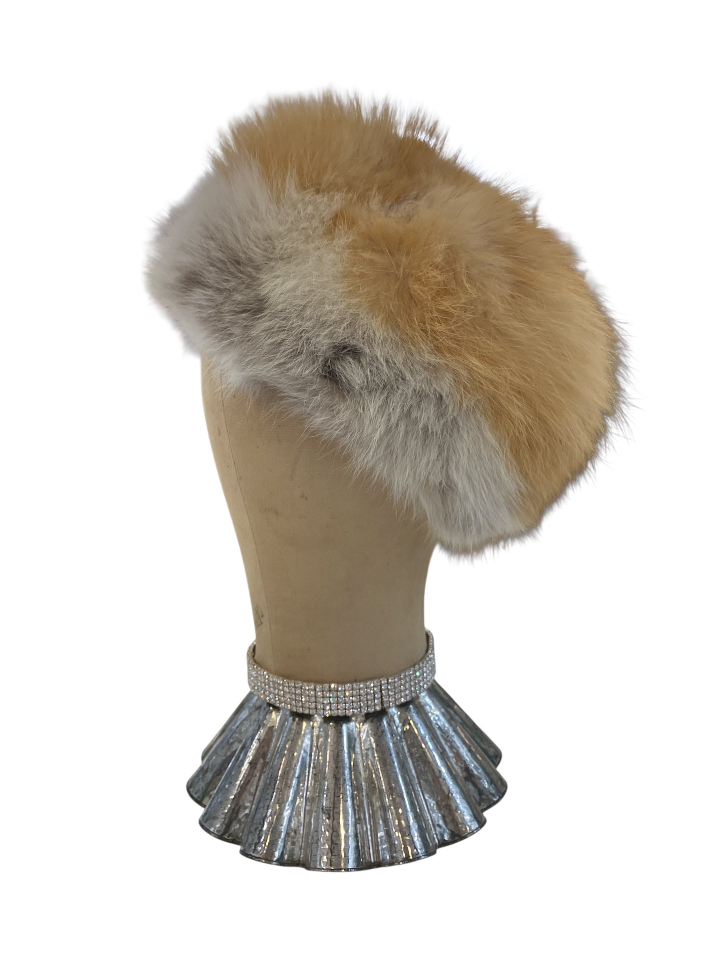 Vintage Lane Bryant Fluffy Red Fox Fur Hat