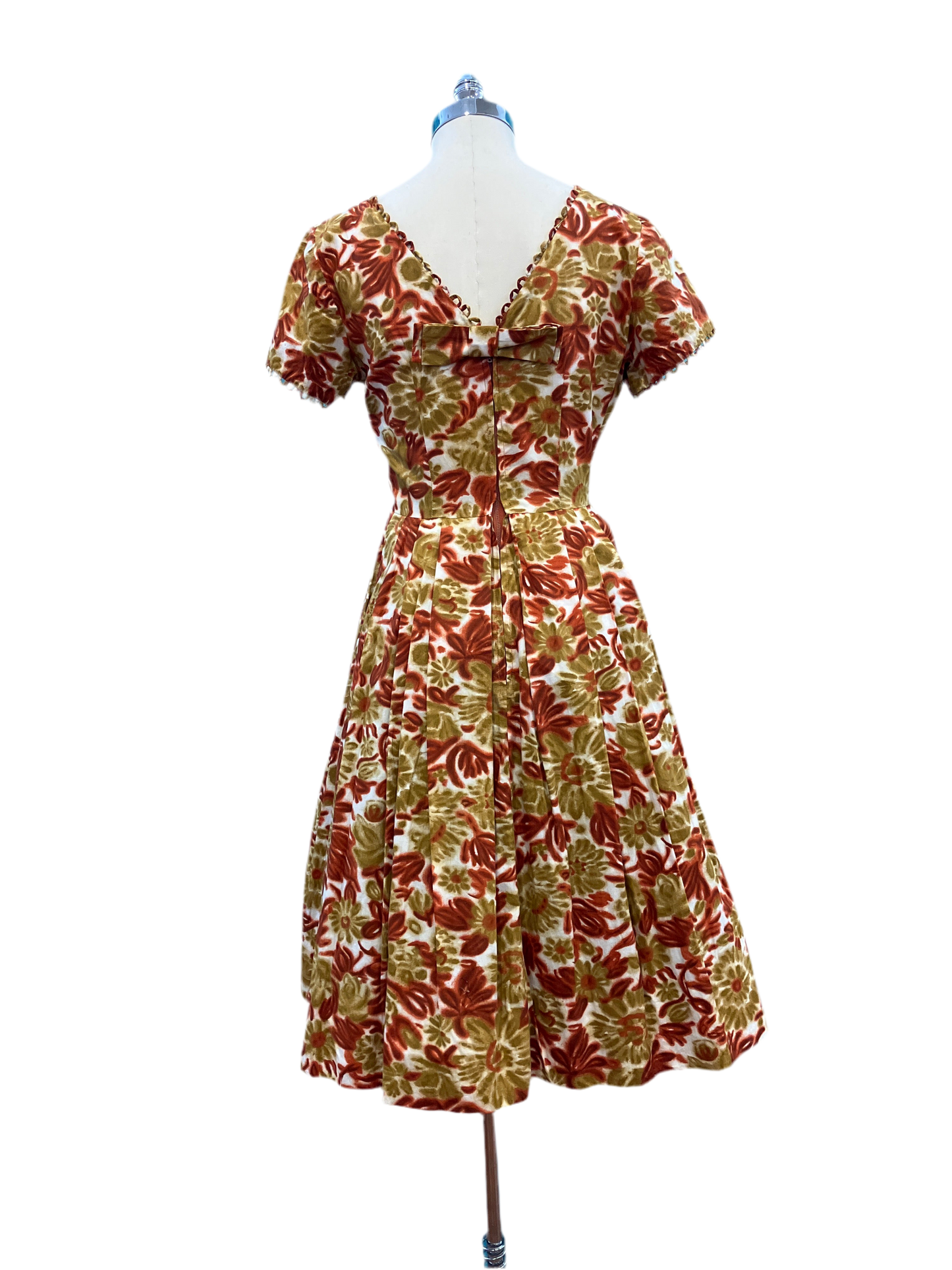 Vintage 1950’s Gold & Orange Dress