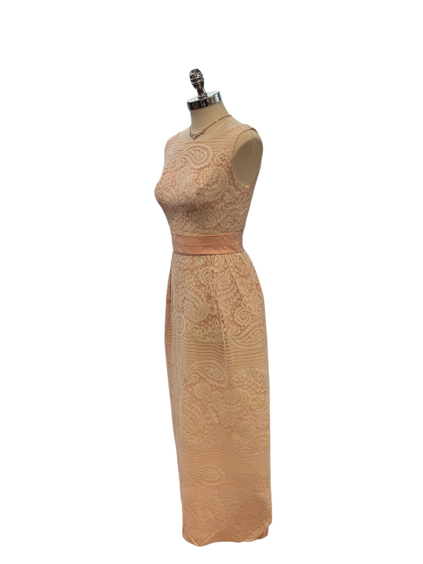 Vintage 1960s Pink/Ivory Lace Dress