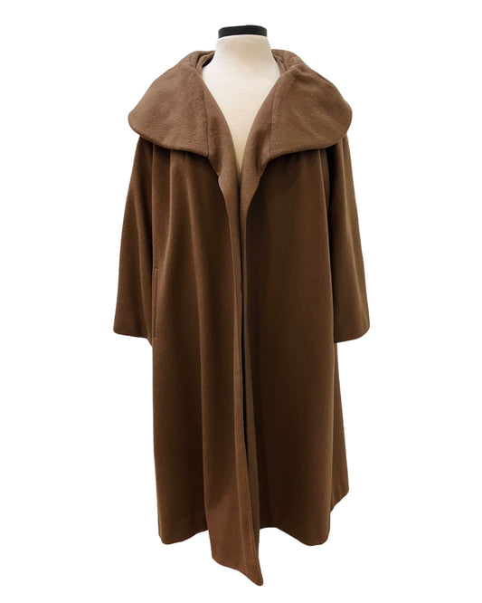 Bettijean Mocha Color Cashmere Swing Coat