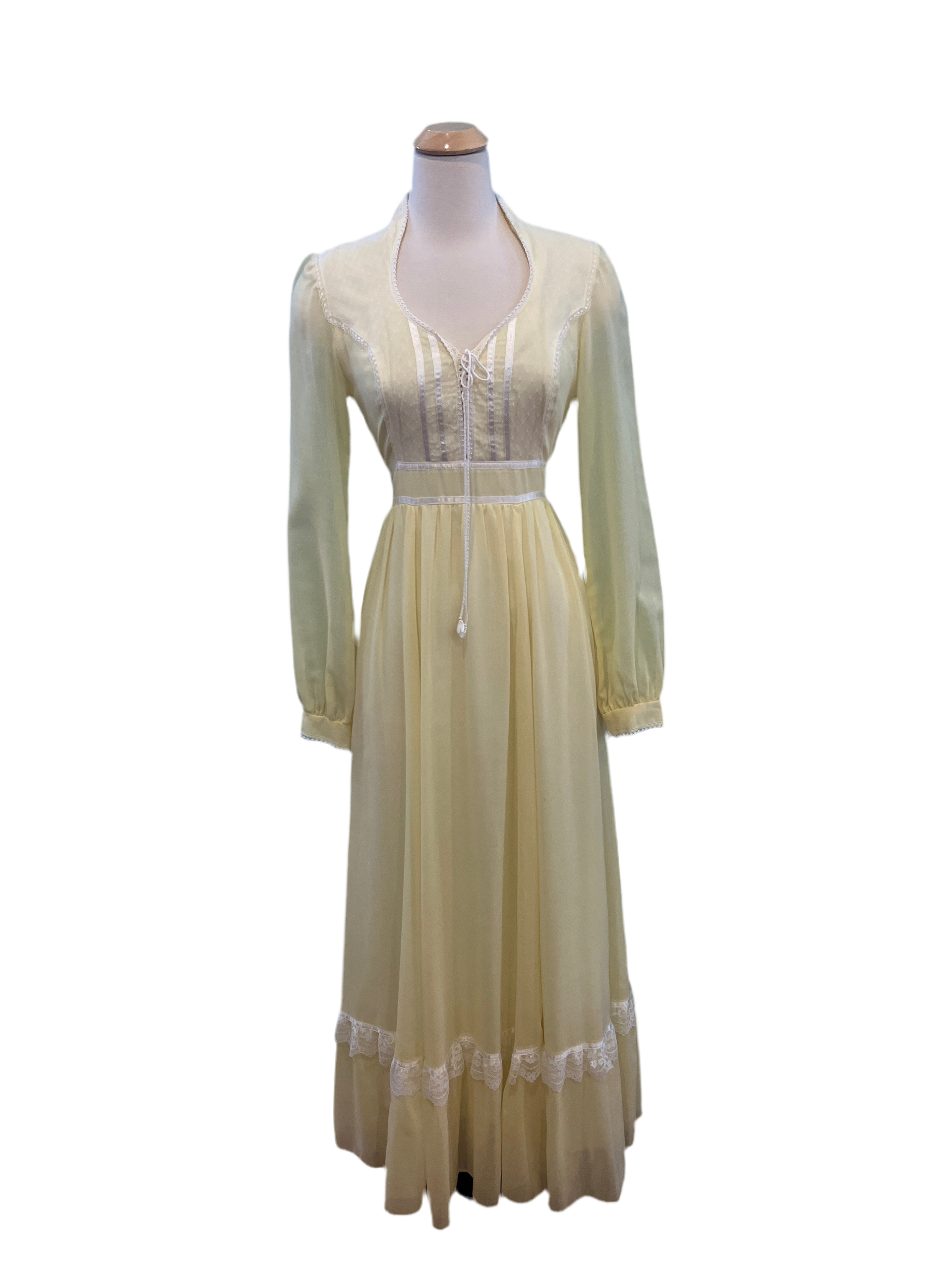 Vintage Gunne Sax Romantic Renaissance Bridal Collection Yellow Maxi D –  Amorin Vintage