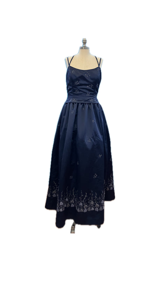 DONNA GRAY Dark Blue Ballgown