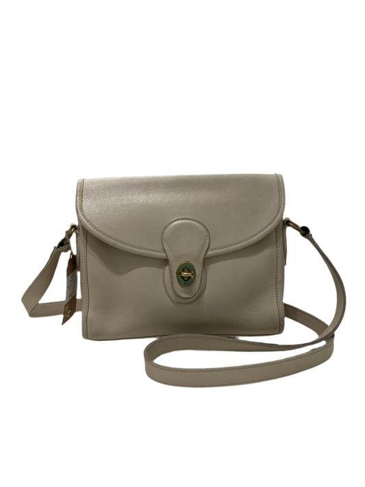 Vintage COACH Devon Beige Leather Crossbody