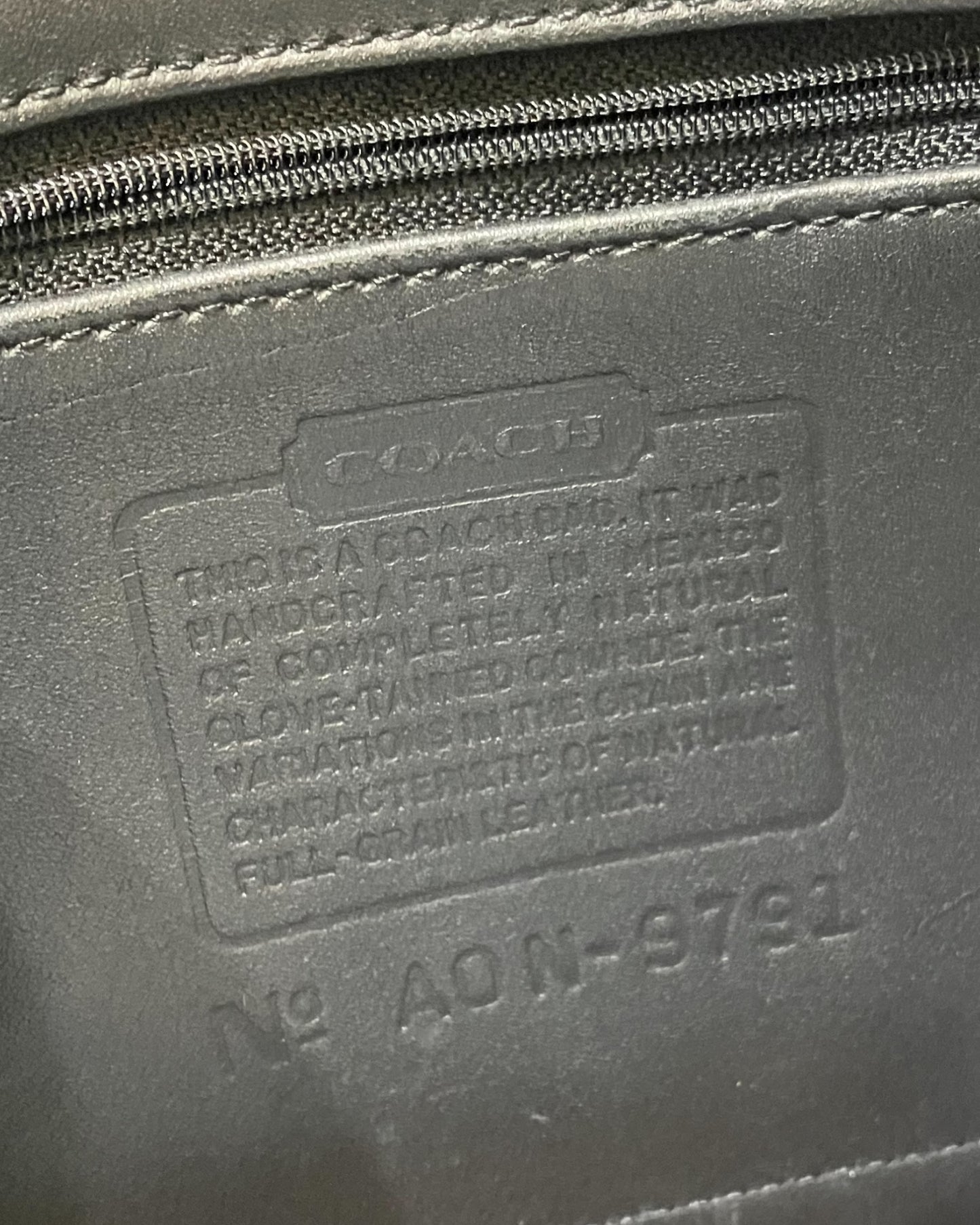 Vintage Coach Black Leather Backpack