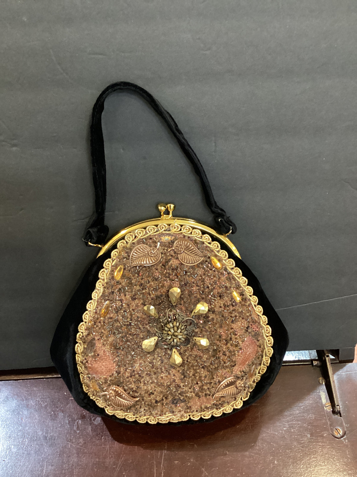 Vintage Kate Landry Beaded Velvet Bag with Coin Purse Inside
