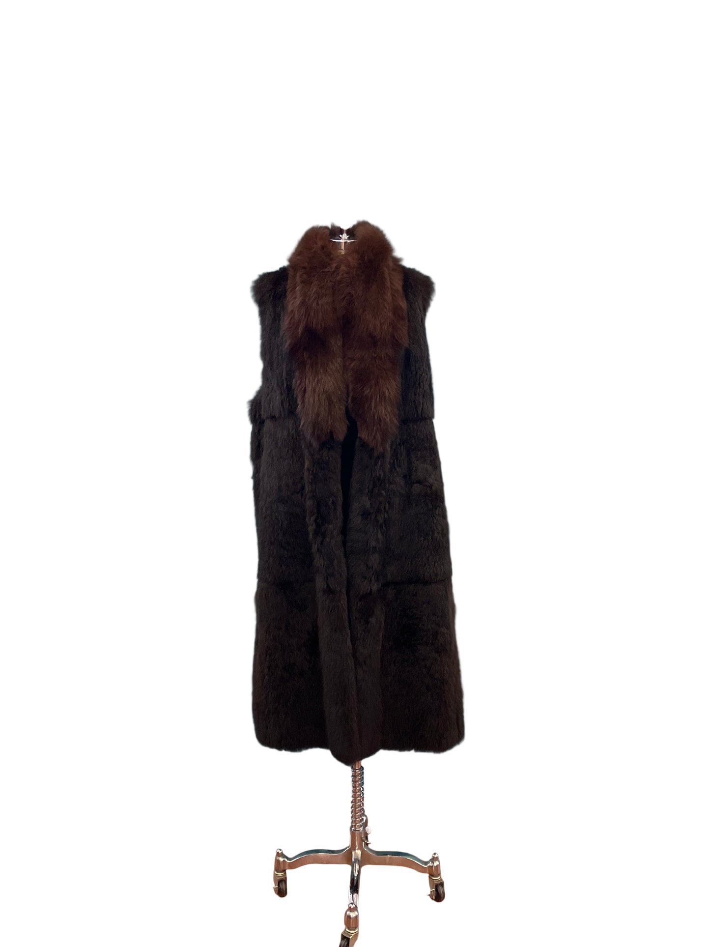 Vintage Genuine Beaver Fur Long Vest