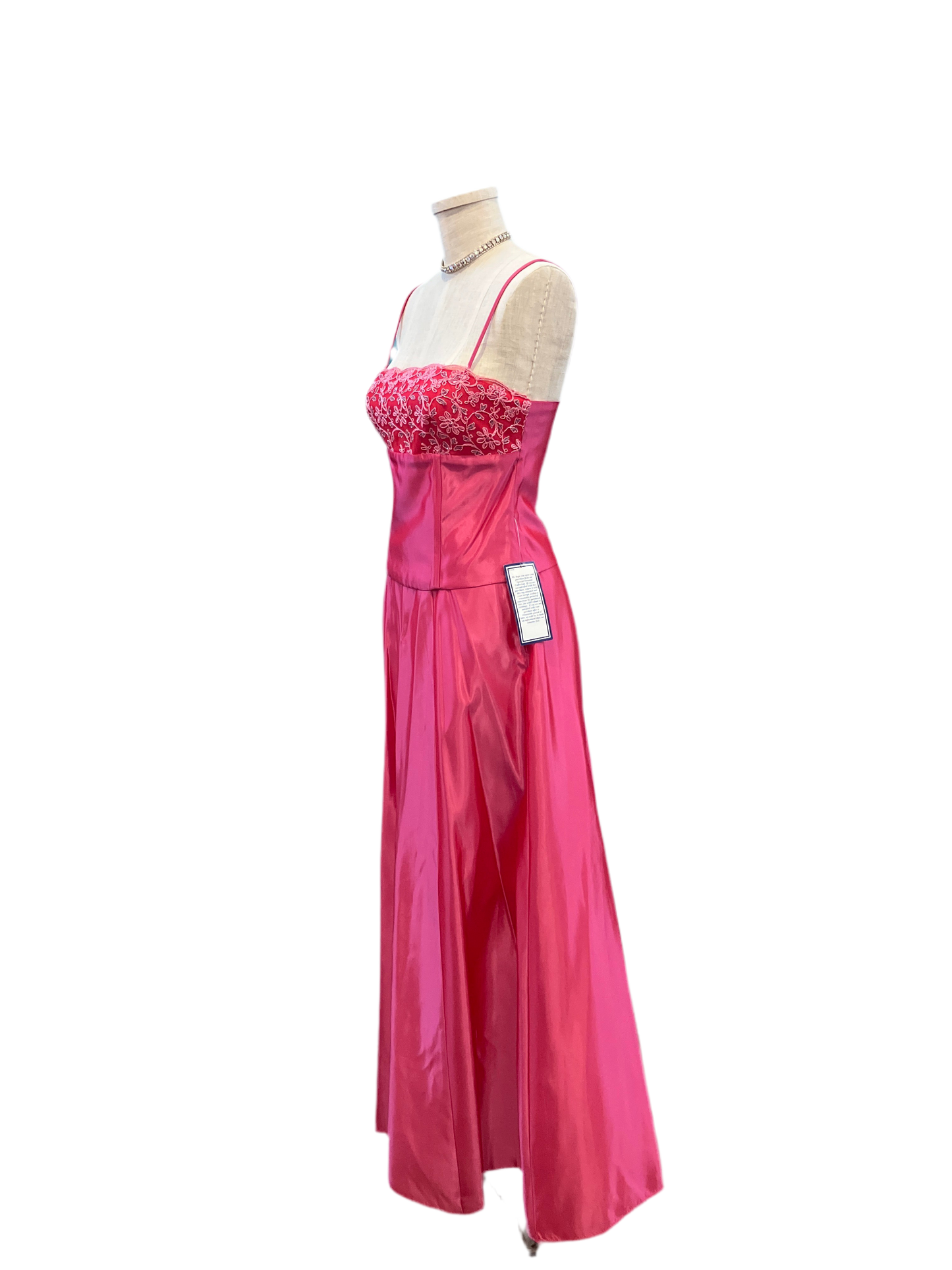 Vintage New with Tags City Triangles Pink Two Piece Bodice/Skirt Gown