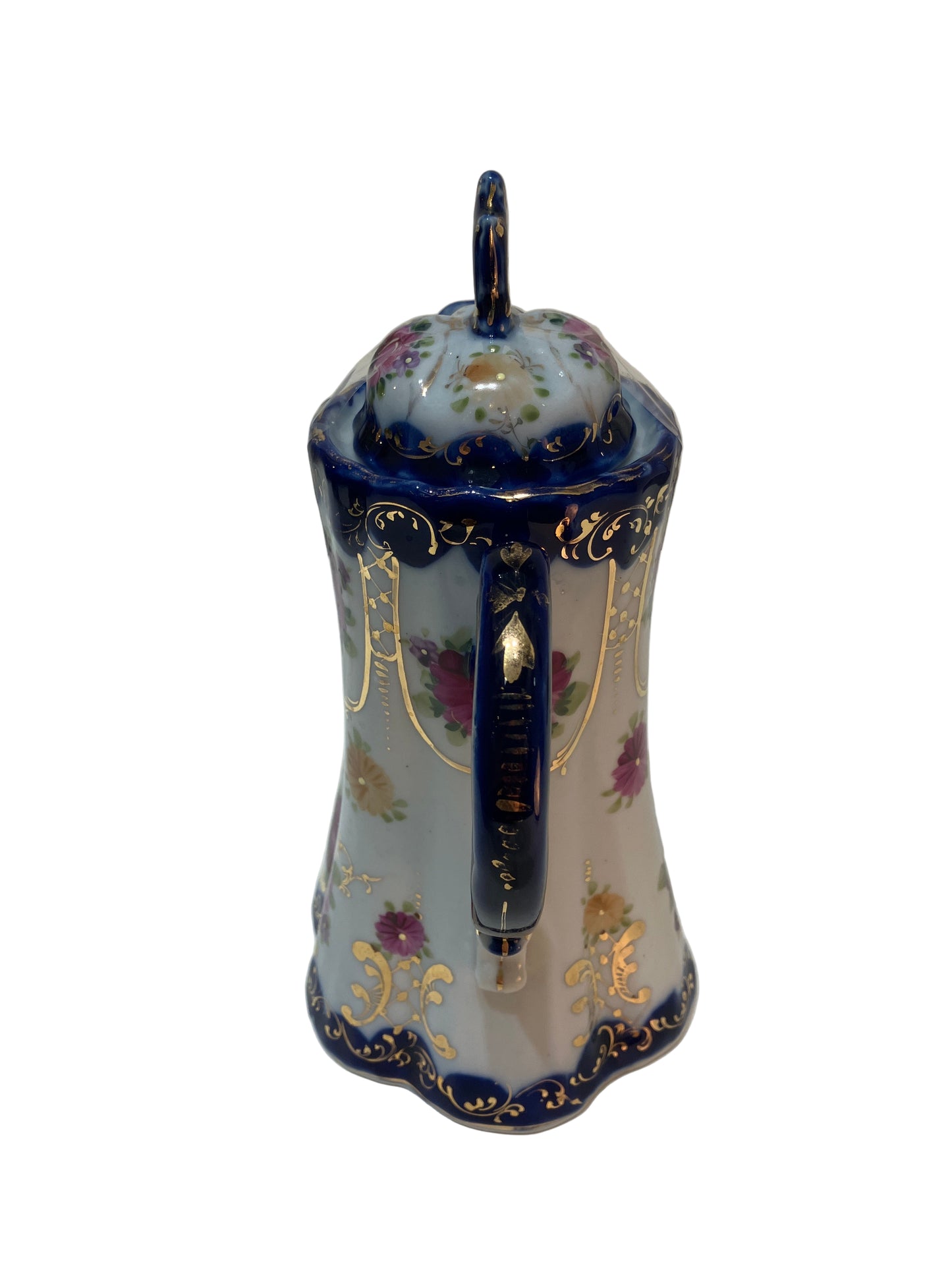 Vintage Hand Painted Pitcher With Lid