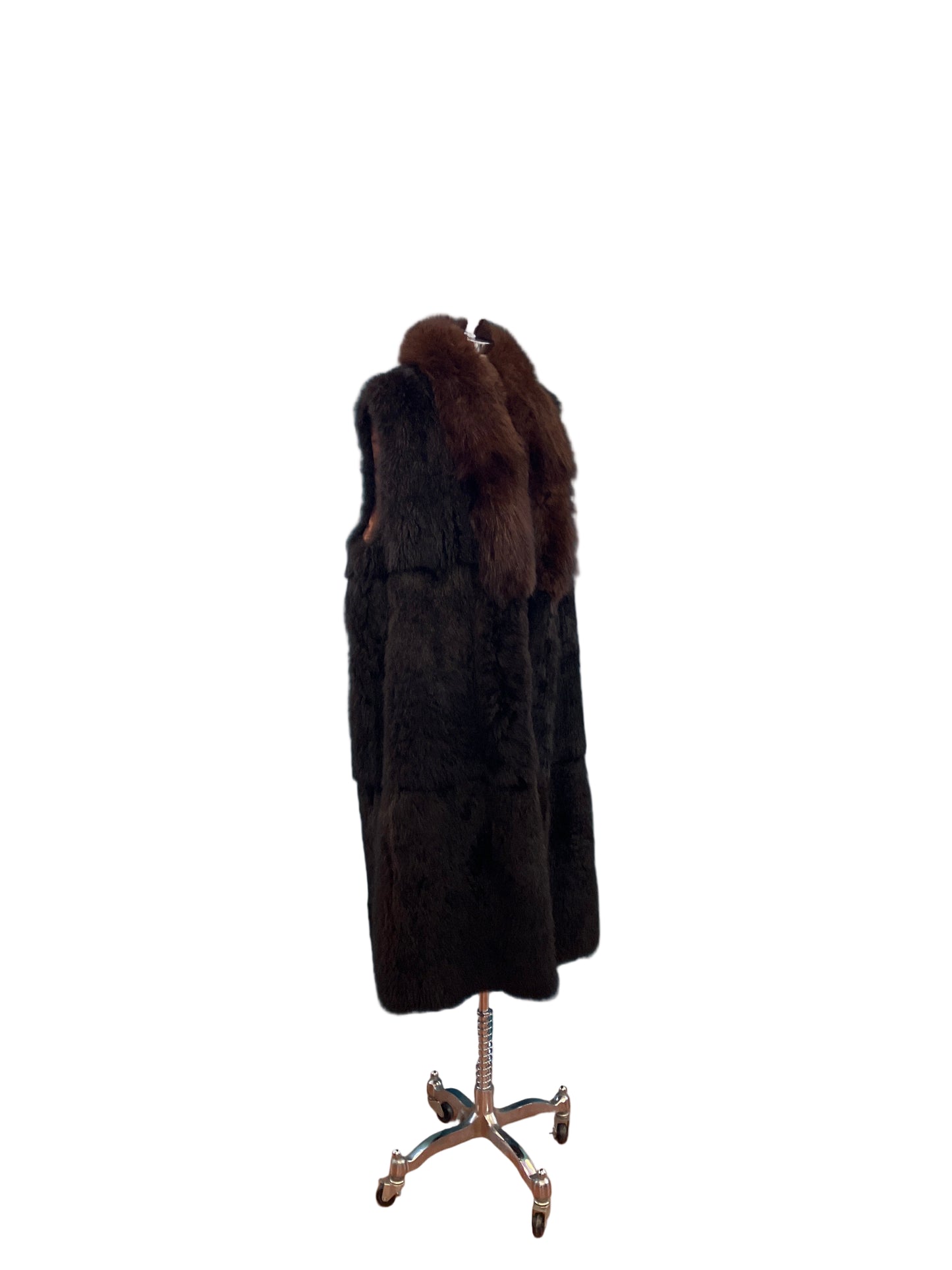 Vintage Genuine Beaver Fur Long Vest