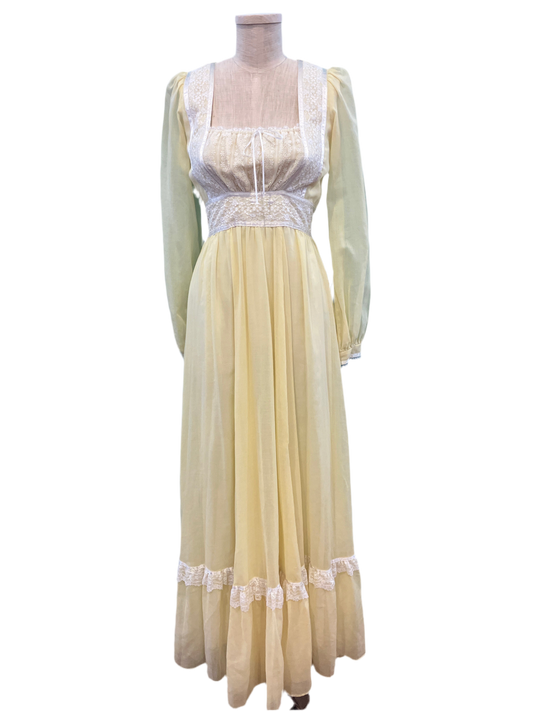 Vintage 1970’s Yellow Gunne Sax Dress