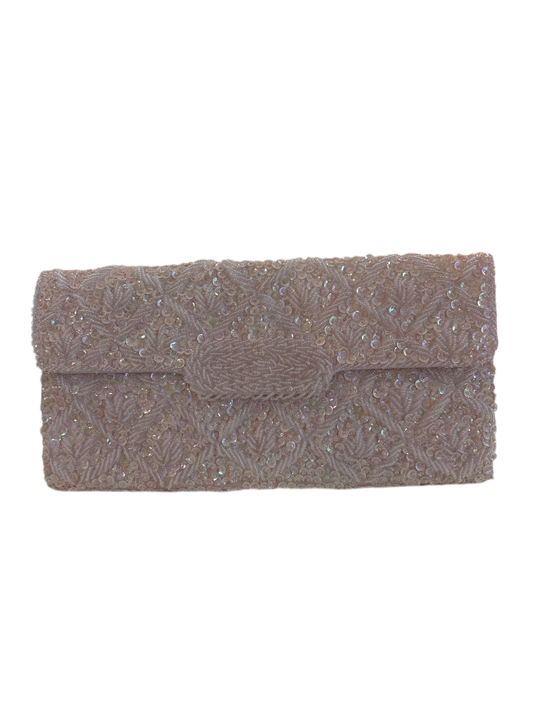 Vintage Walbourg Pink Beaded Sequin Clutch