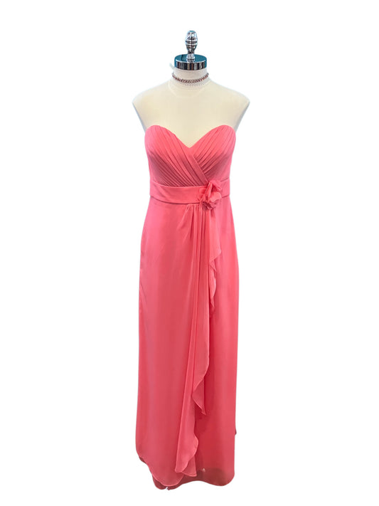 Vintage New With Tags Bari Jay Coral Empire Waist Gown w/ Sweetheart Neckline
