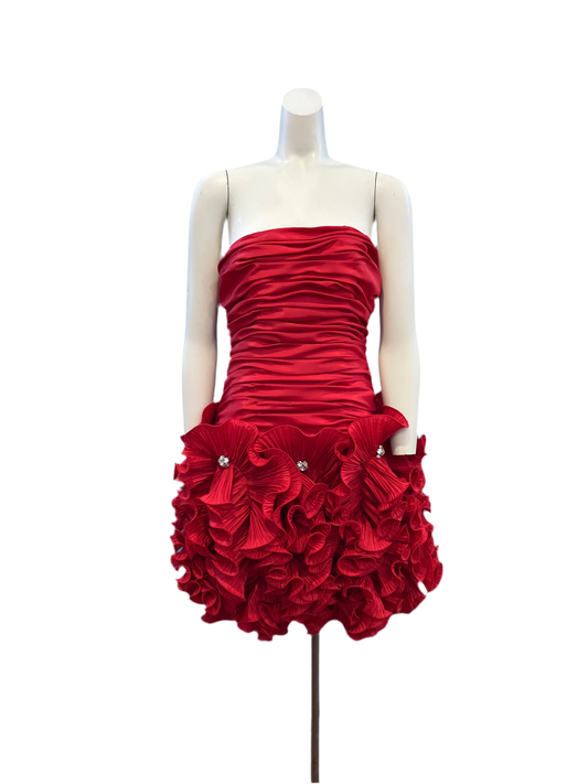 Vintage 1980’s Cache Red Dress with Ruffles