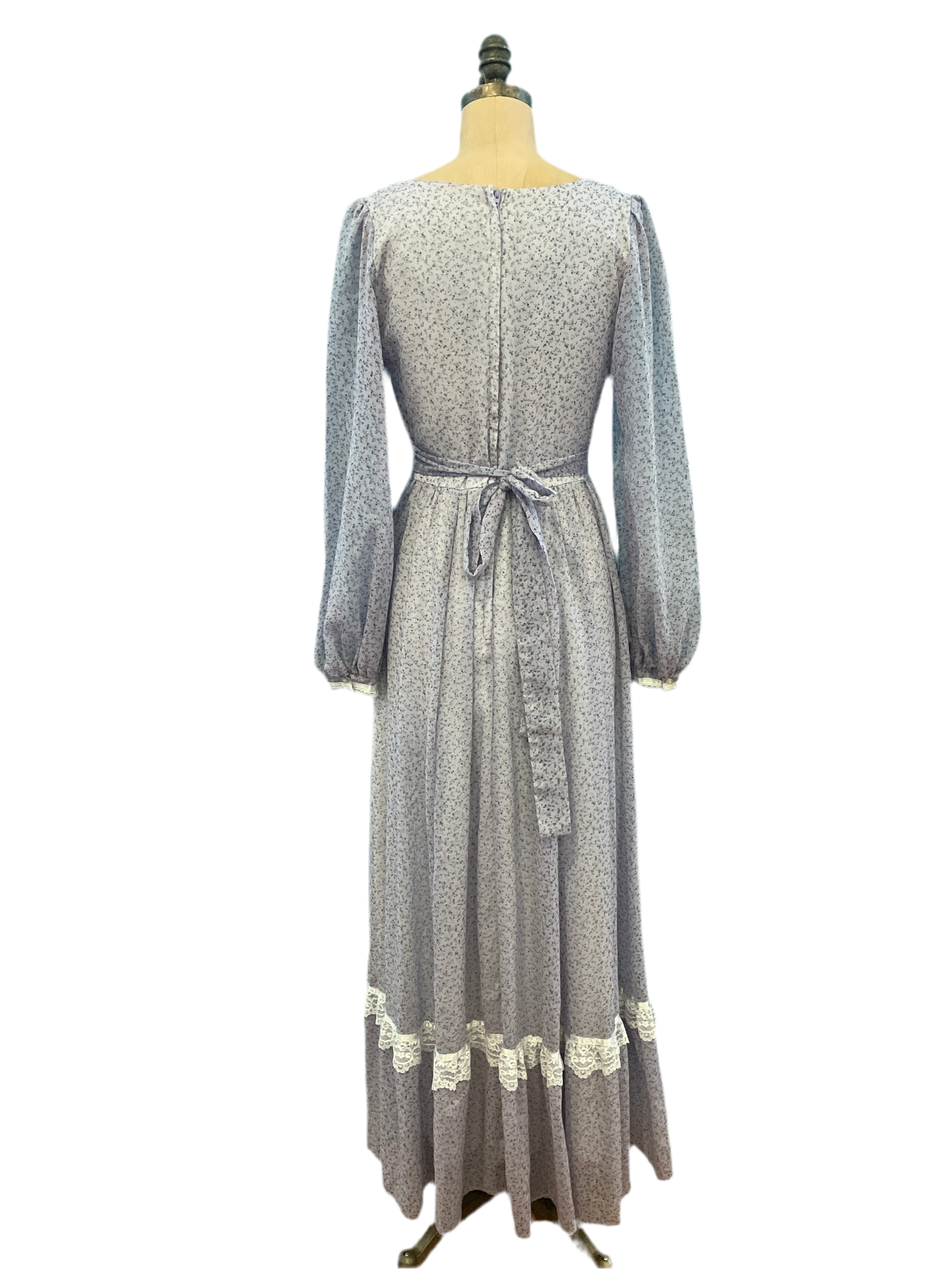 purple gunne sax dress Gunne Sax Style Violet Lace Patchwork Swing Dress L I Retro Fairy