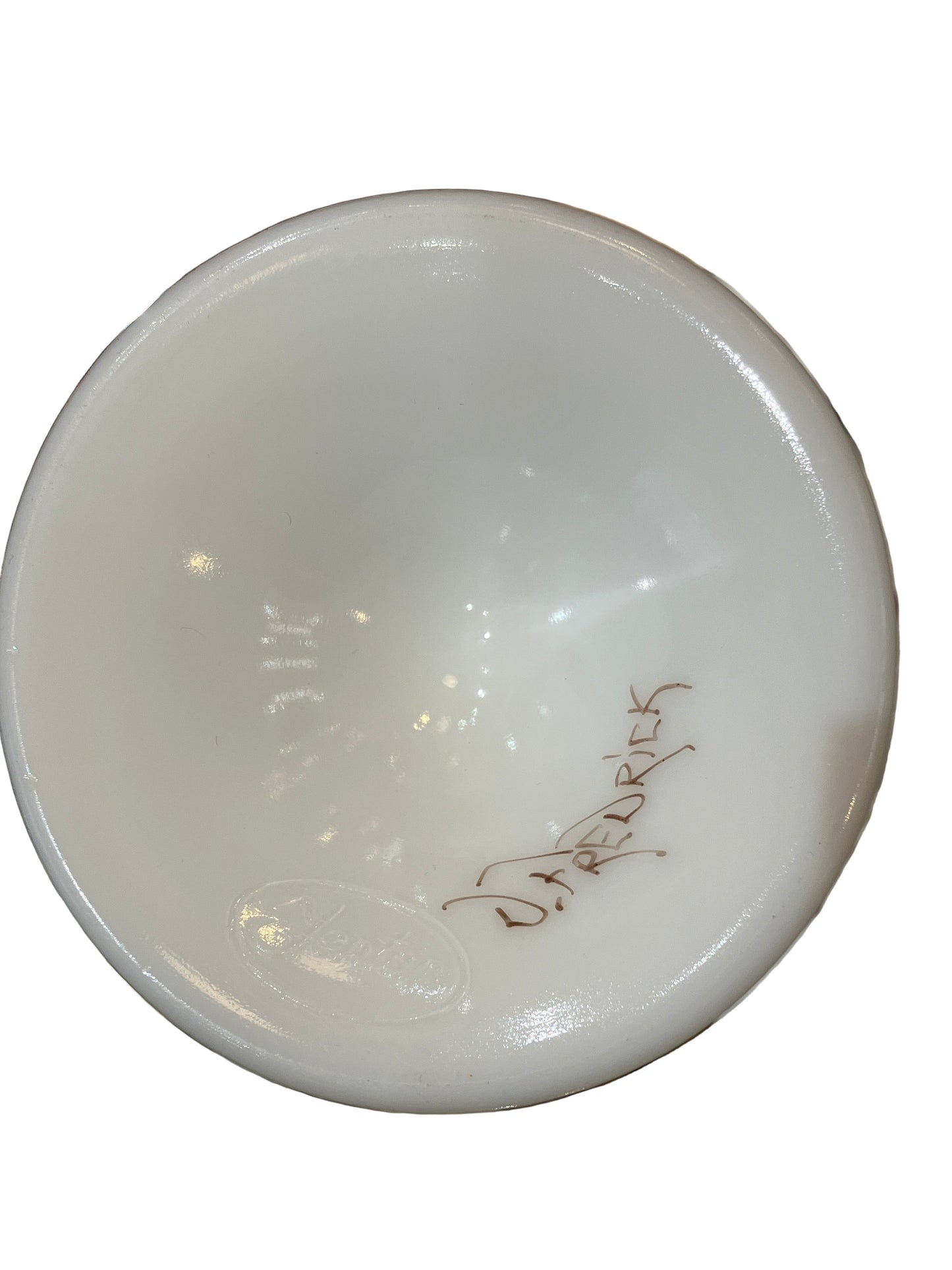 Hand Painted Fenton Milk Glass