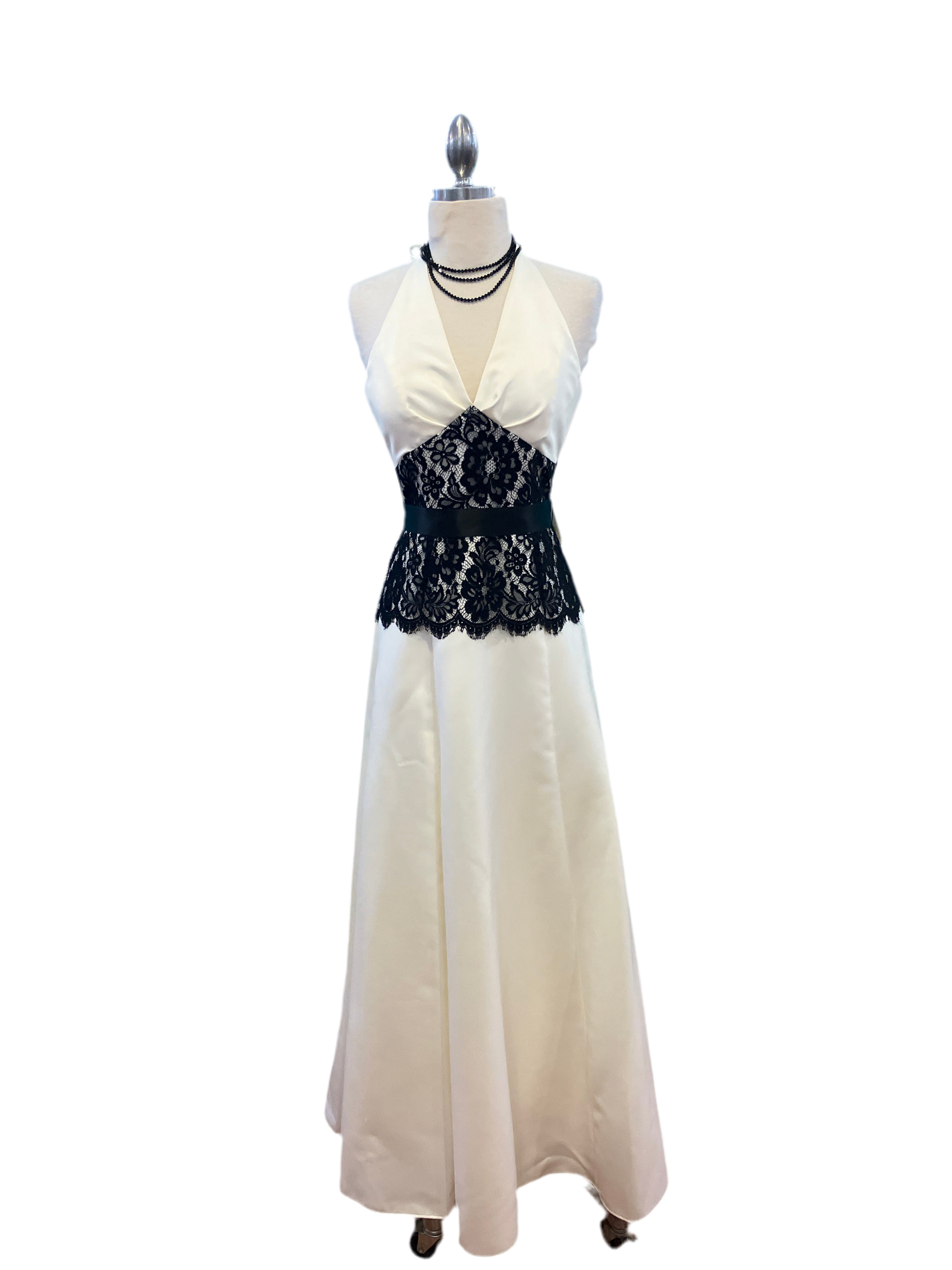 Vintage New With Tags (Deadstock) Jessica McClintock White Gown with B –  Amorin Vintage