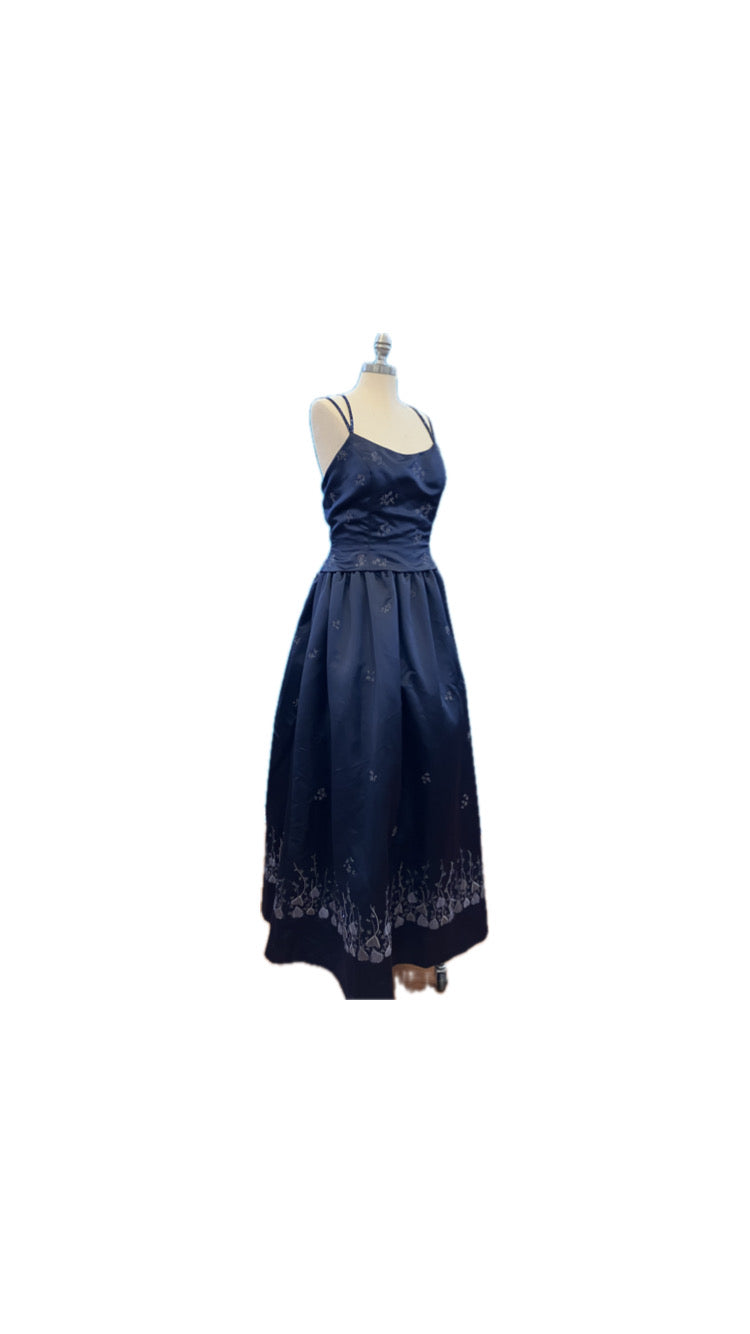 DONNA GRAY Dark Blue Ballgown