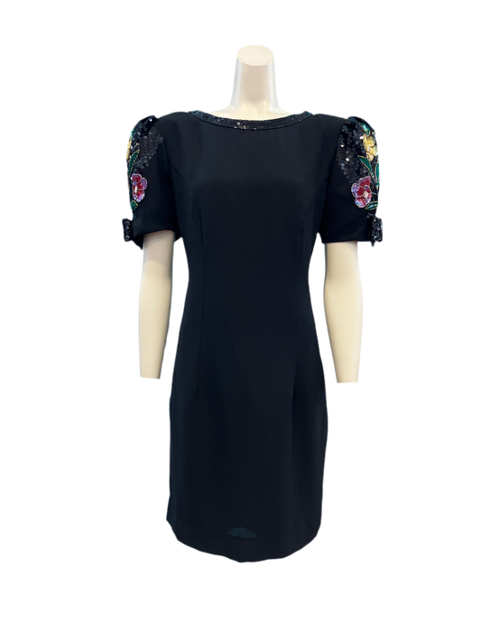 Vintage Jack Bryan (L. Magnin) Puffed Sleeve Cocktail Dress