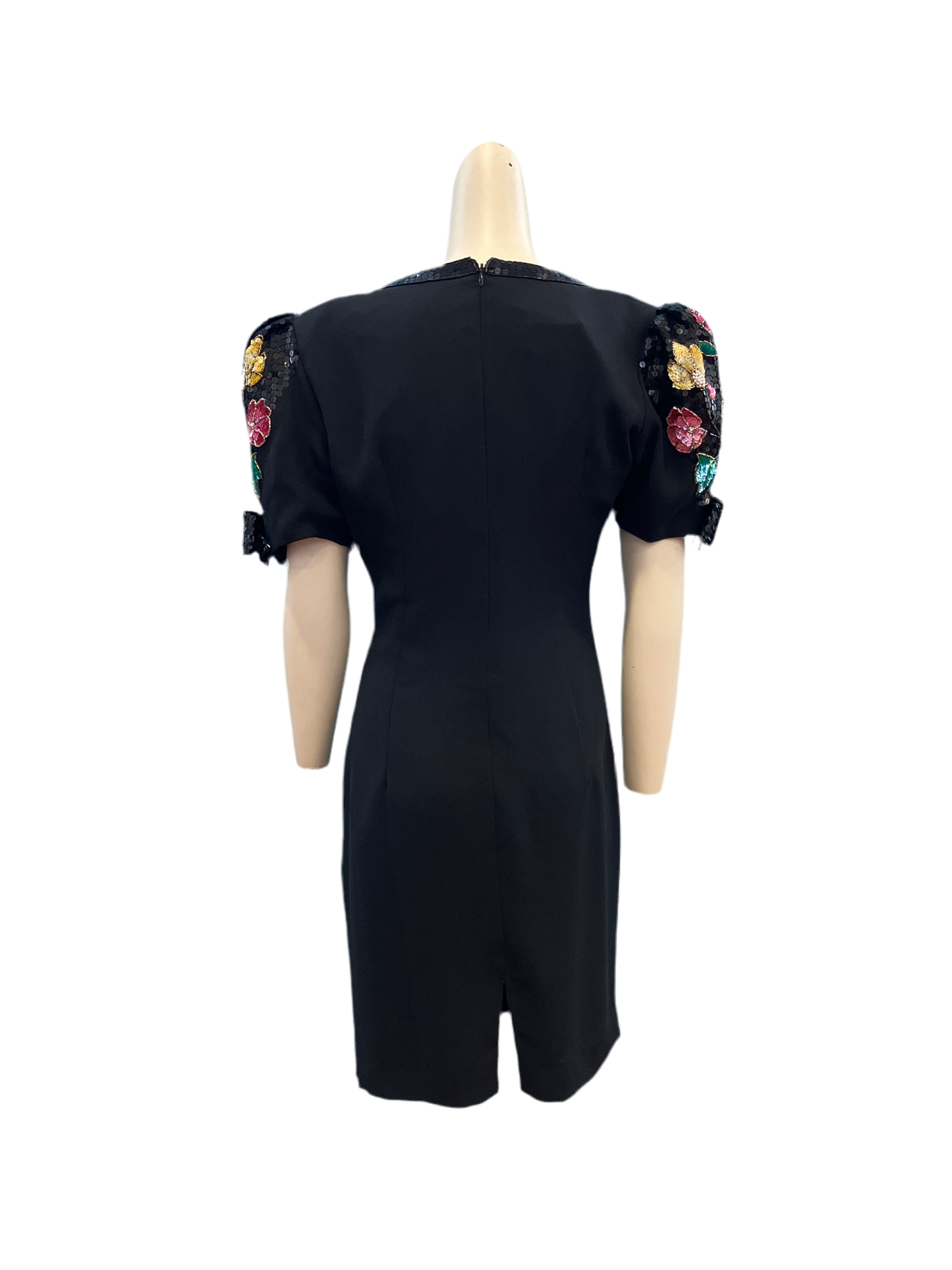 Vintage Jack Bryan (L. Magnin) Puffed Sleeve Cocktail Dress
