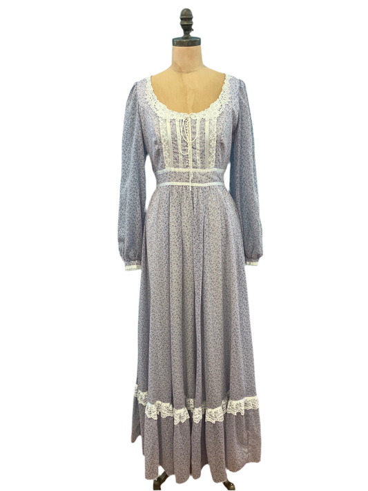 Vintage 1970’s Floral Purple Gunne Sax Dress