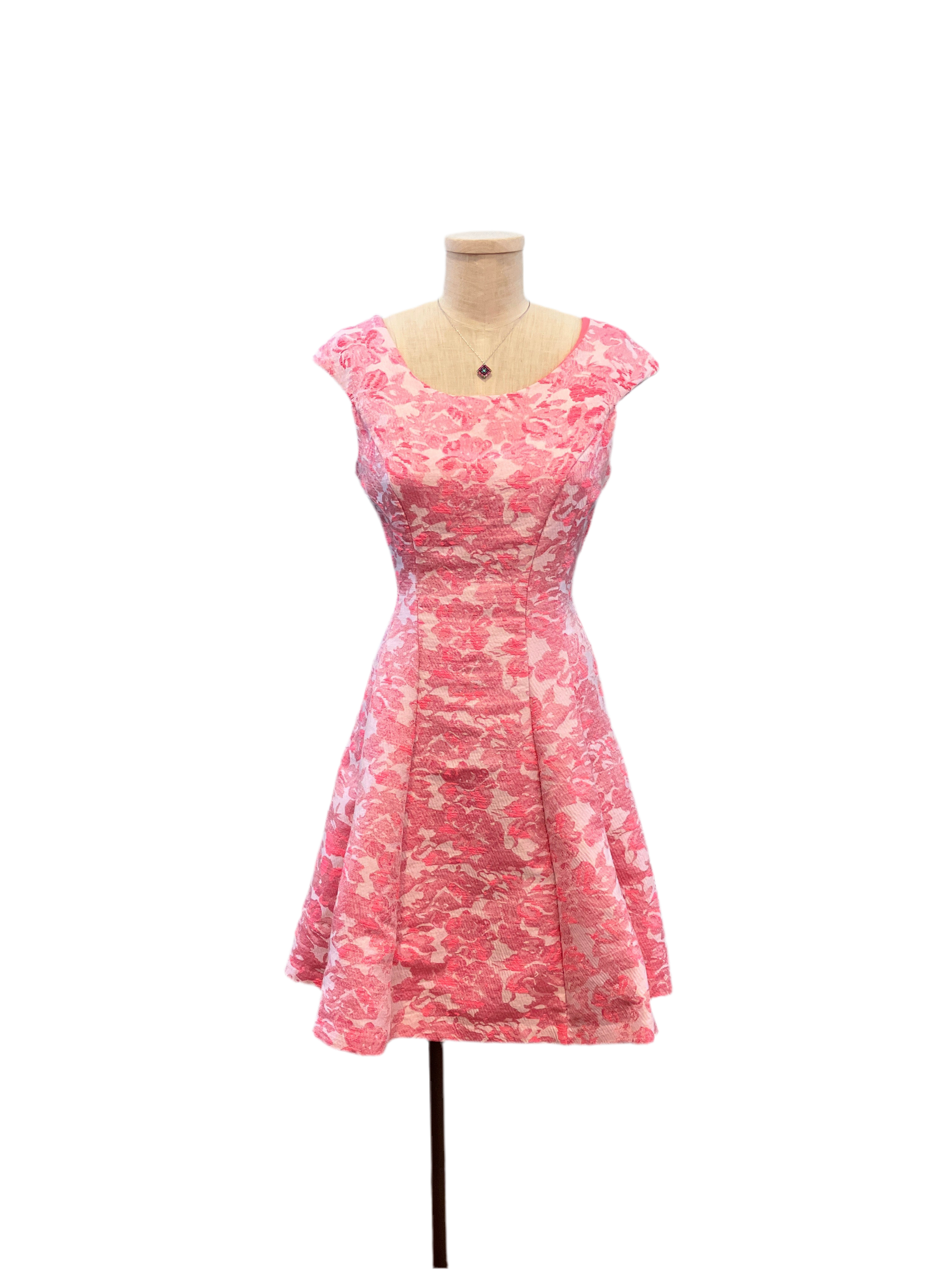 betsey johnson hot pink dress A Line – Amorin Vintage Size:CHILD 12 do not bleach Halter Crystal A Line style_id:030040323