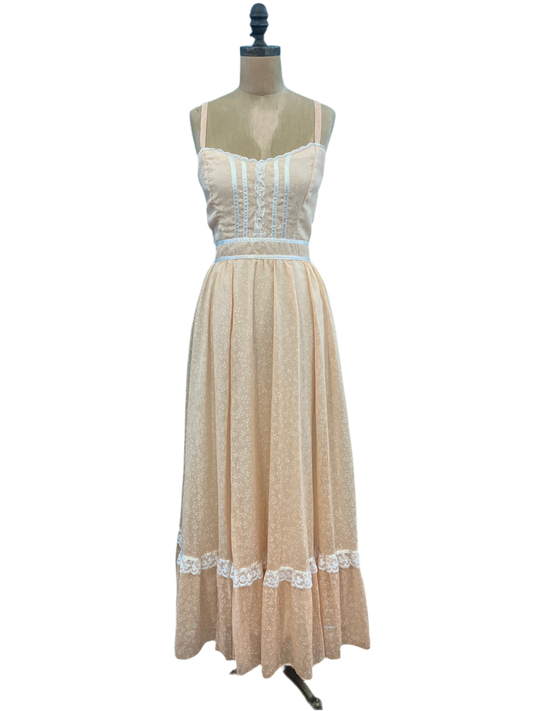 Vintage 1970’s Peach Gunne Sax Dress