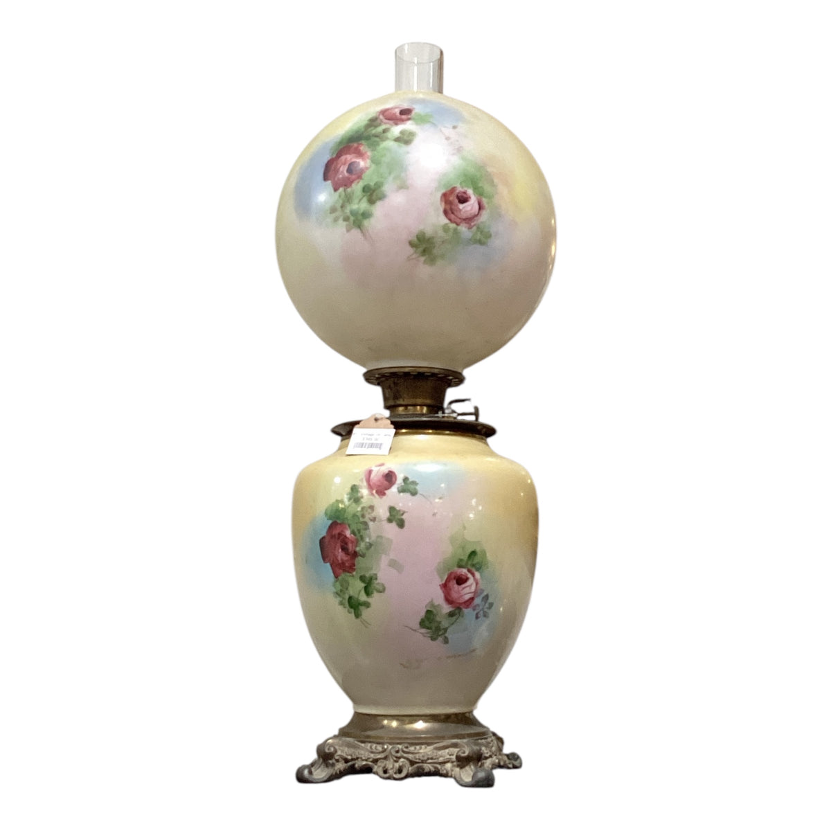 Antique Gone with the Wind Hurricane Oil Lamp (Not Electric)