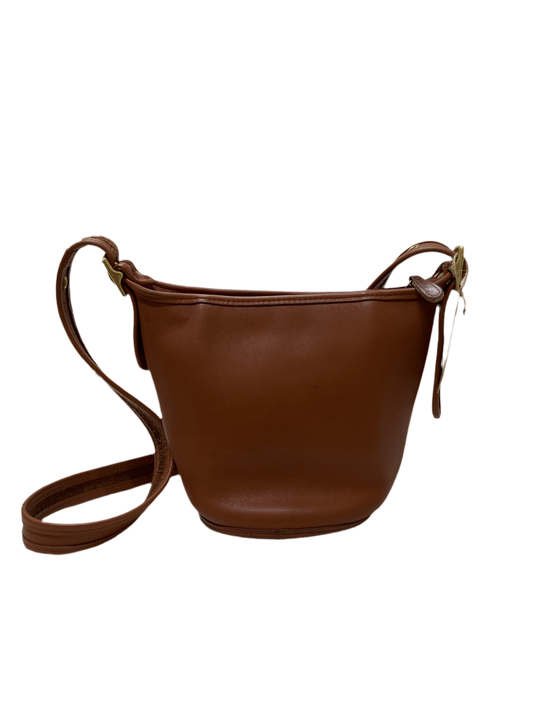 Vintage COACH Brown Leather Bucket Duffle Crossbody