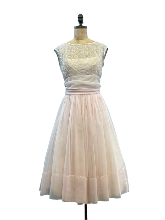 Vintage 1950’s Handmade Pink Dress