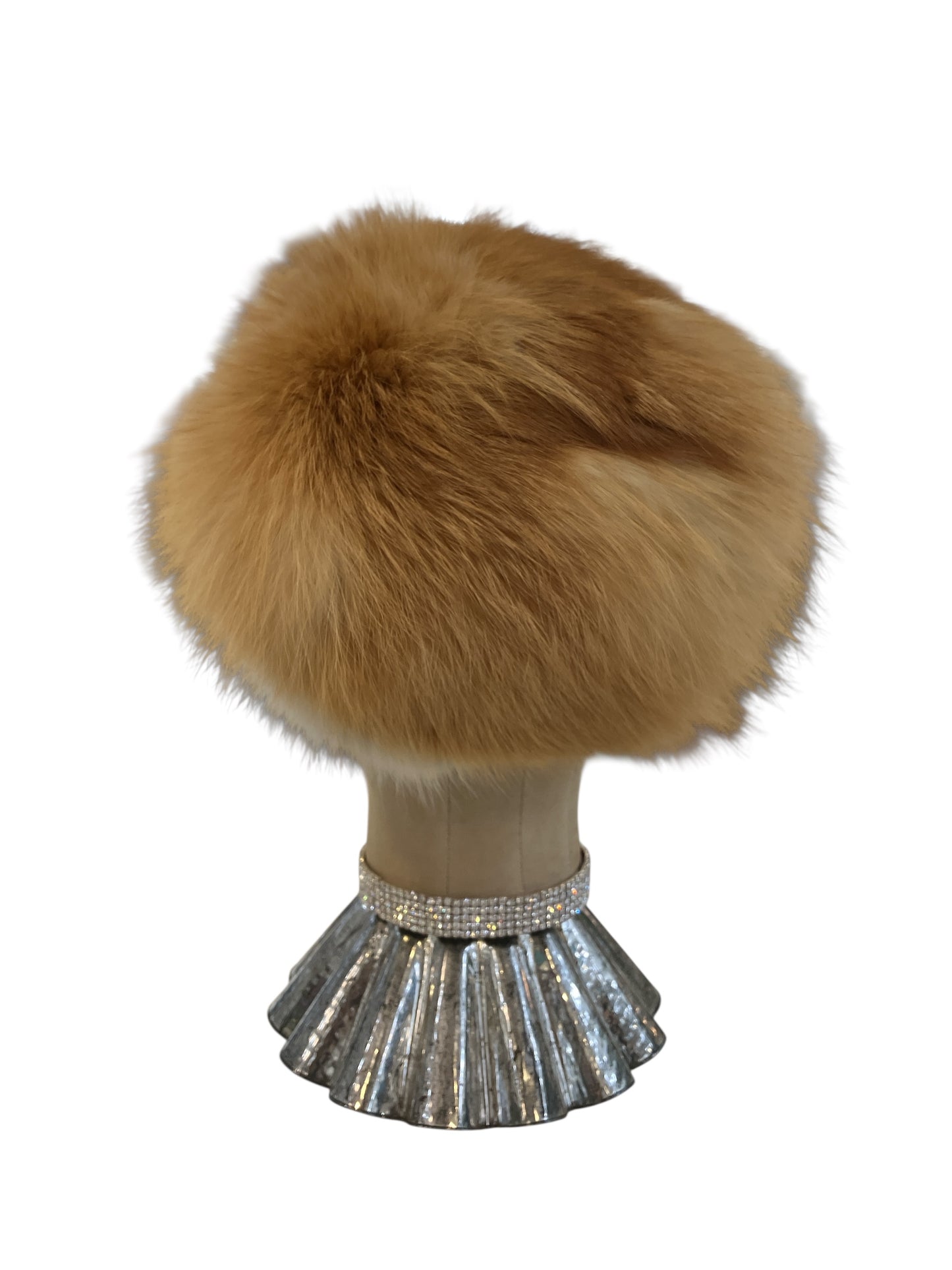 Vintage Lane Bryant Fluffy Red Fox Fur Hat