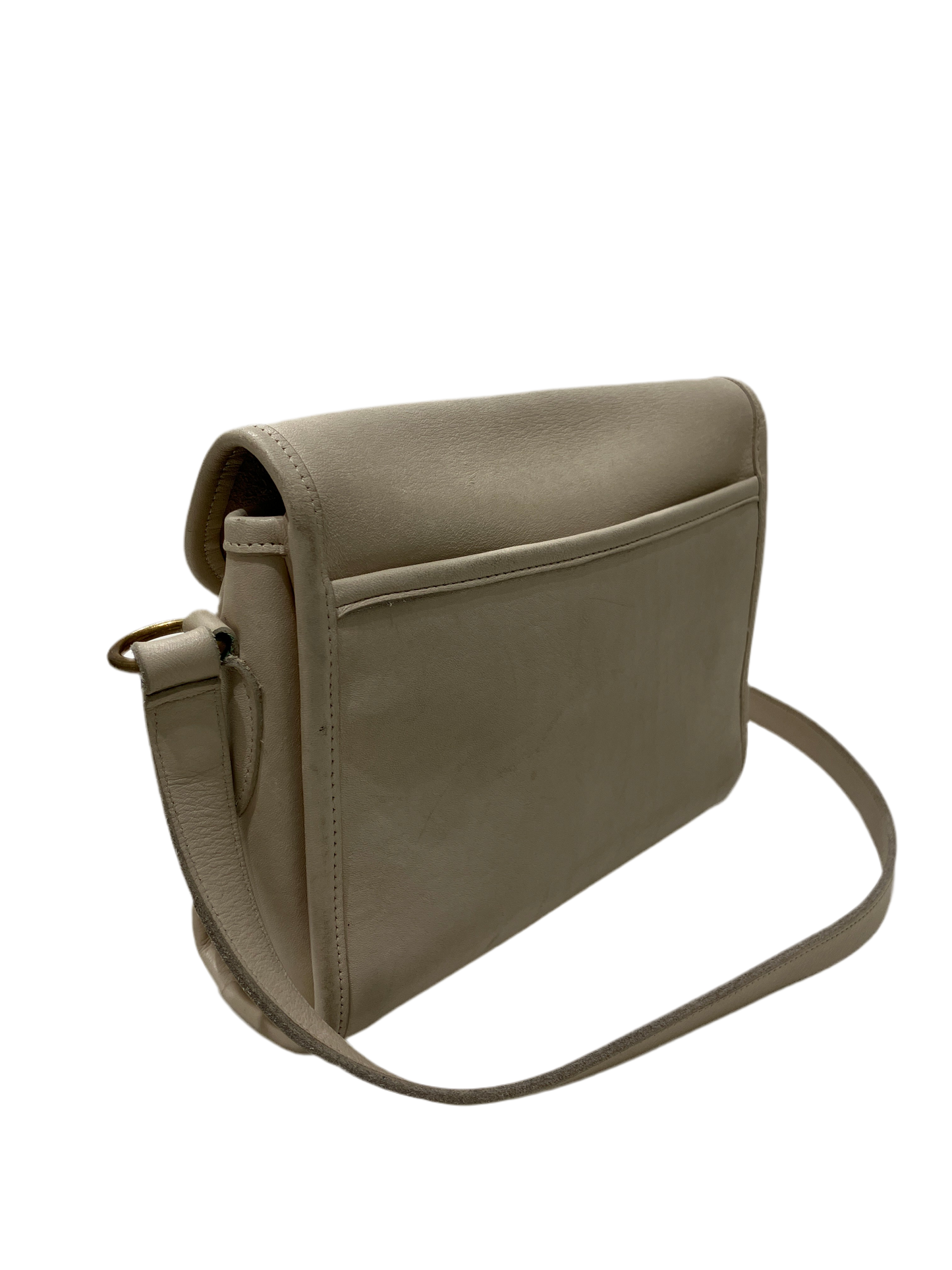 Vintage COACH Devon Beige Leather Crossbody