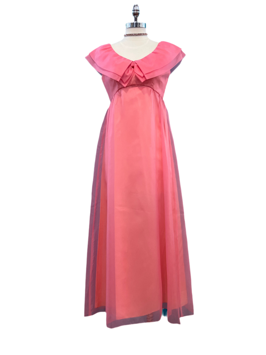 Vintage 1960’s Pink Taffeta Style Satin Dress