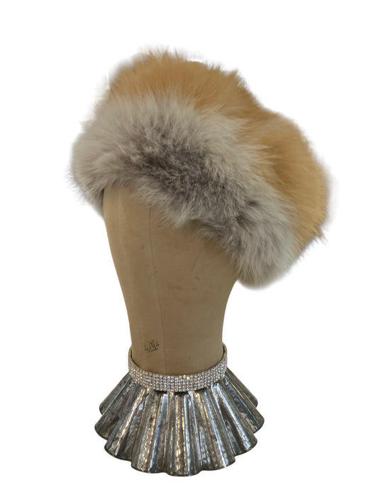 Vintage Lane Bryant Fluffy Red Fox Fur Hat