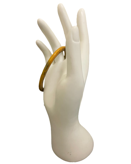 Bakelite Yellow Marbled Color Bangle (2)
