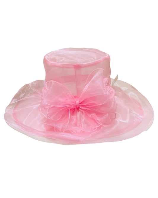 Vintage Style Pink Organza Style Hat