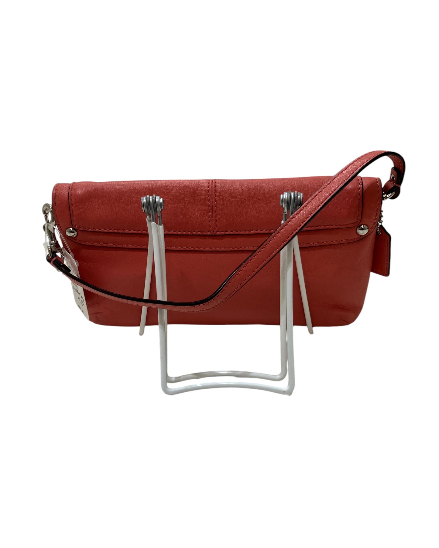Vintage Coach Leather Coral Color Shoulder Bag