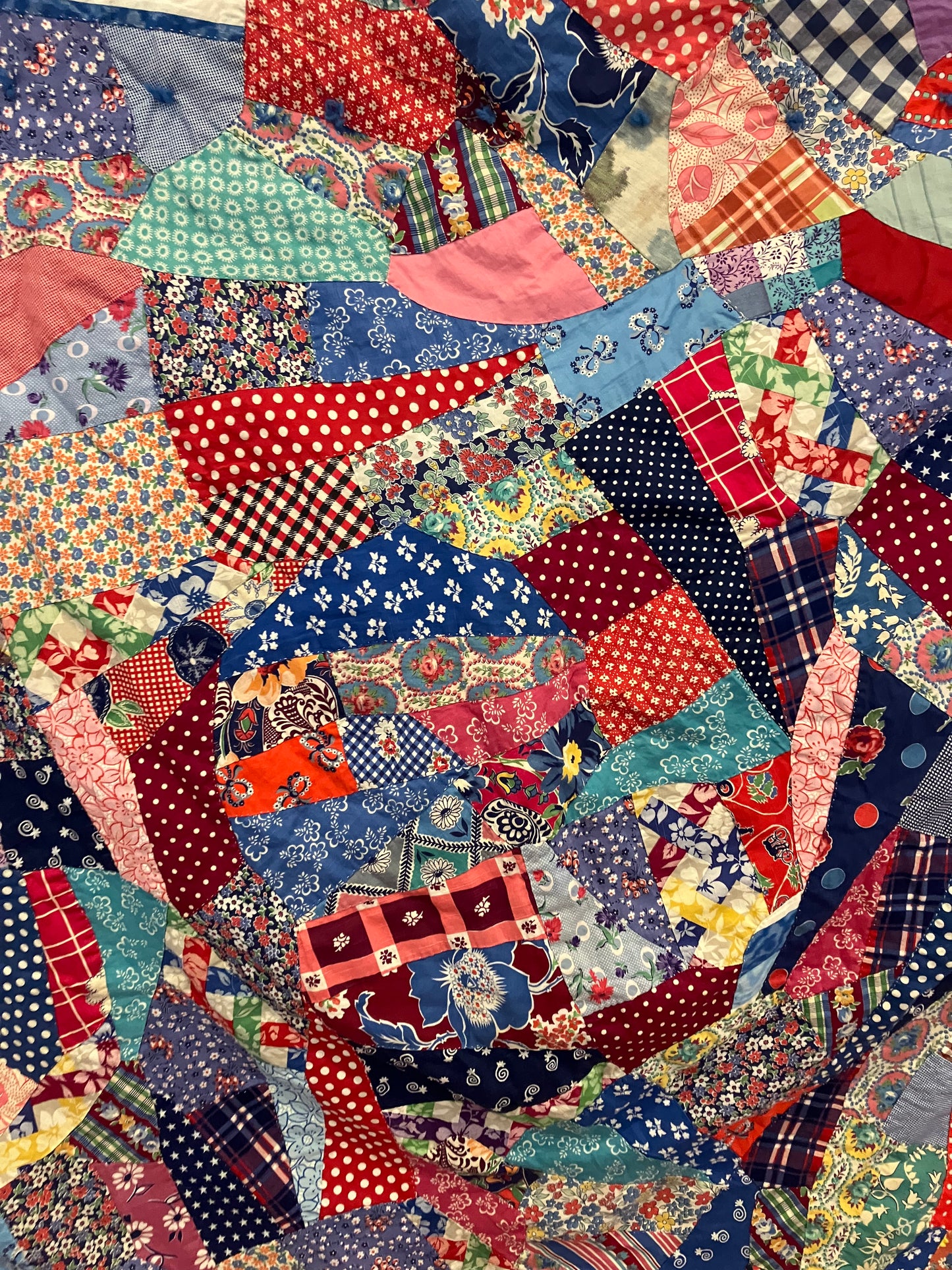 Vintage Handmade Crazy Quilt