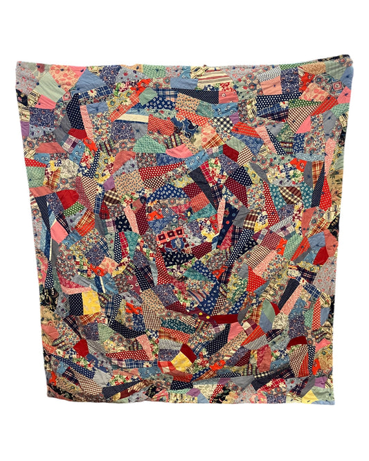 Vintage Handmade Crazy Quilt