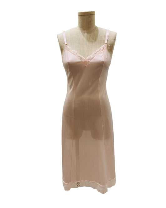 Vintage Pink Color Slip With Lace