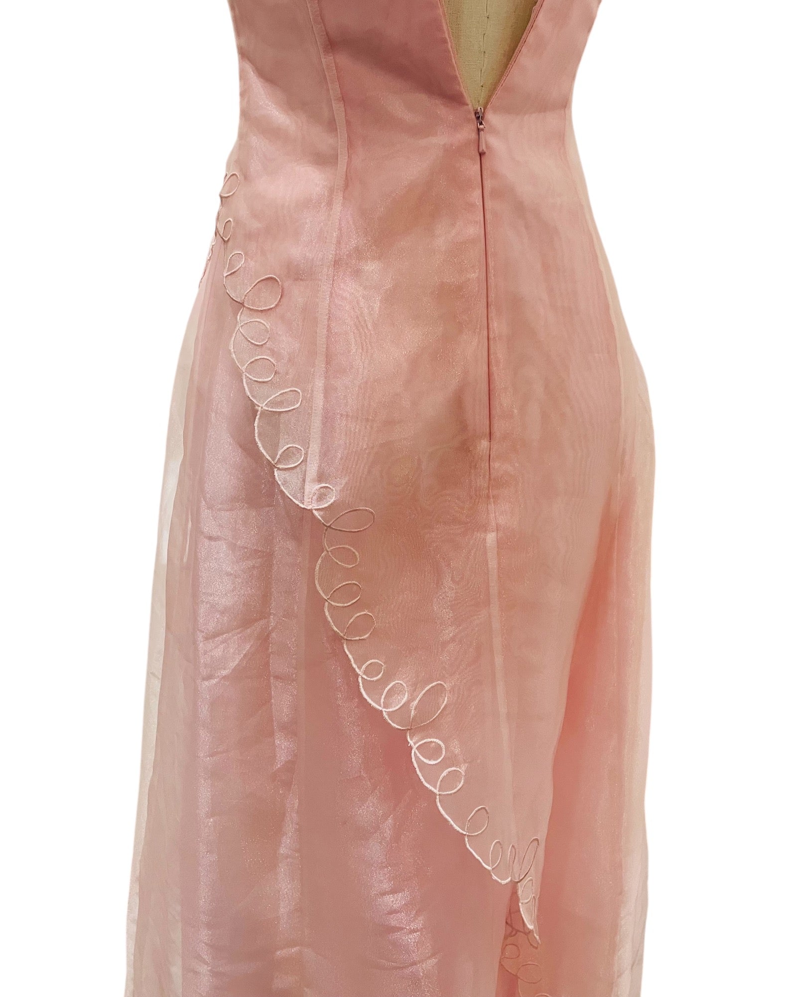 Vintage 1990s Morgan and Co. Pink Prom Dress Amorin Vintage Vintage 1990s Morgan and Co. Pink Prom Dress Amorin Vintage